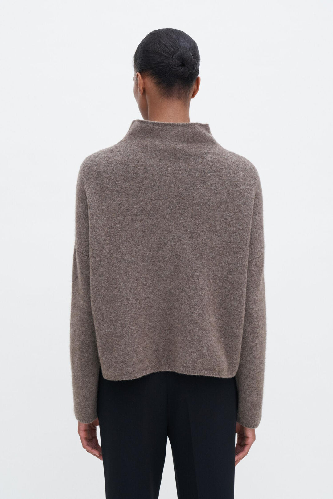 mika yak funnelneck sweater  Dark Taupe Melange