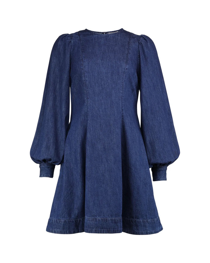 Denim Fitted Dress  Denim Blue