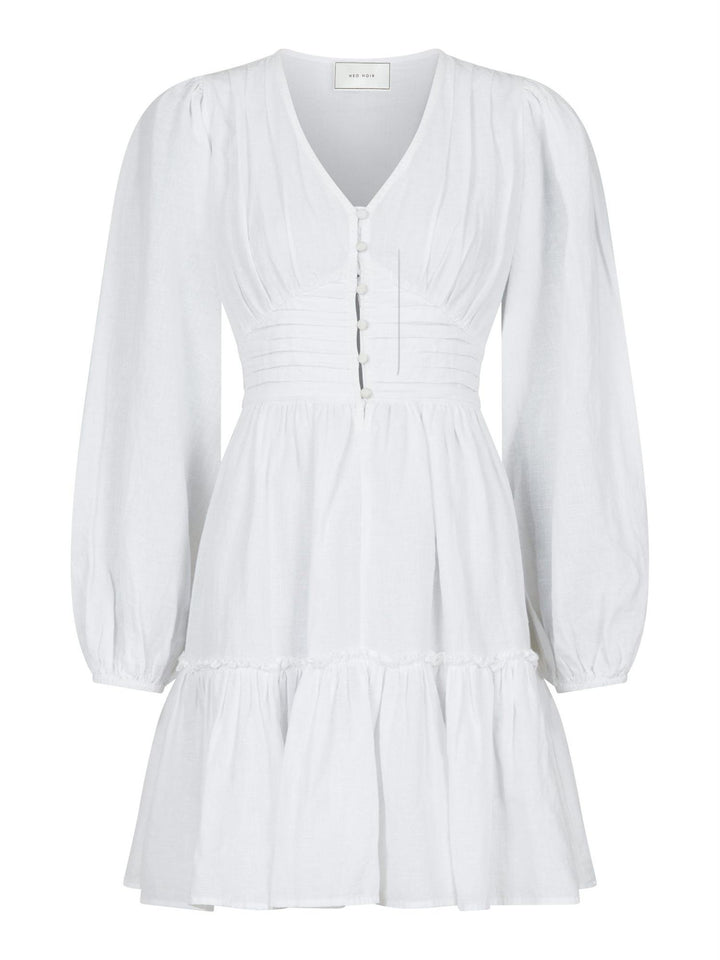 Rihana Linen Dress  White