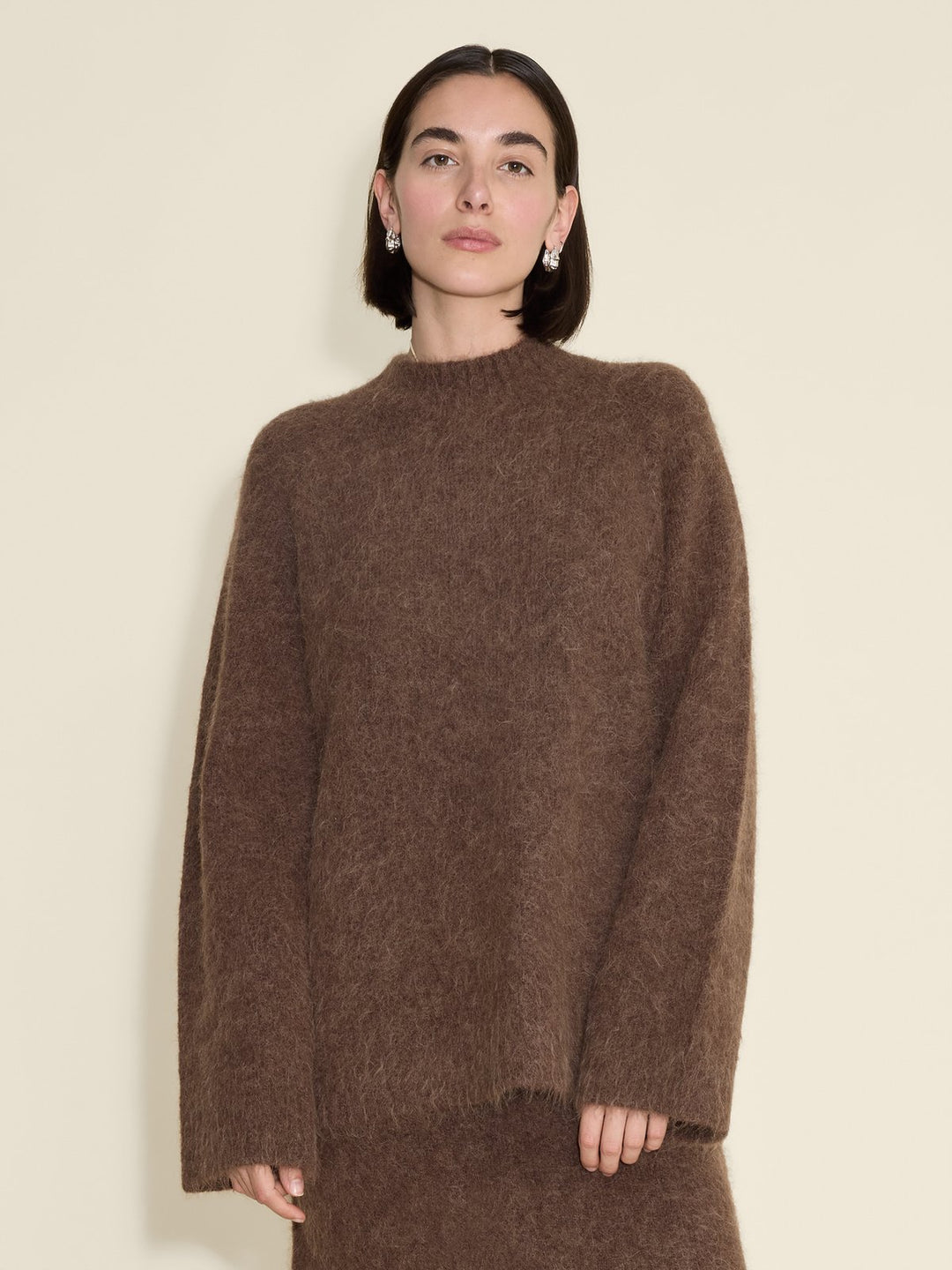 Fure Fluffy Sweater  Dk. Brown