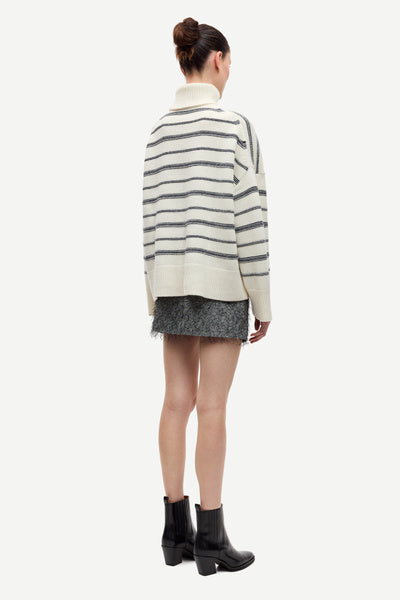 Sakeiku Stripe Turtleneck 11250  Clear Cream St.