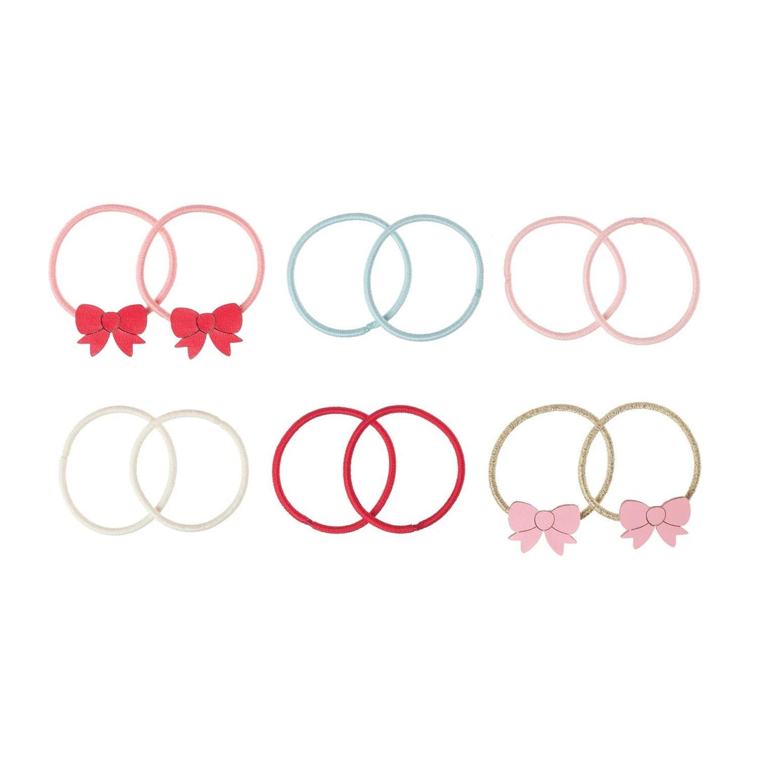 CUTESY BOW MINI ELASTIC PONY PACK  Pink