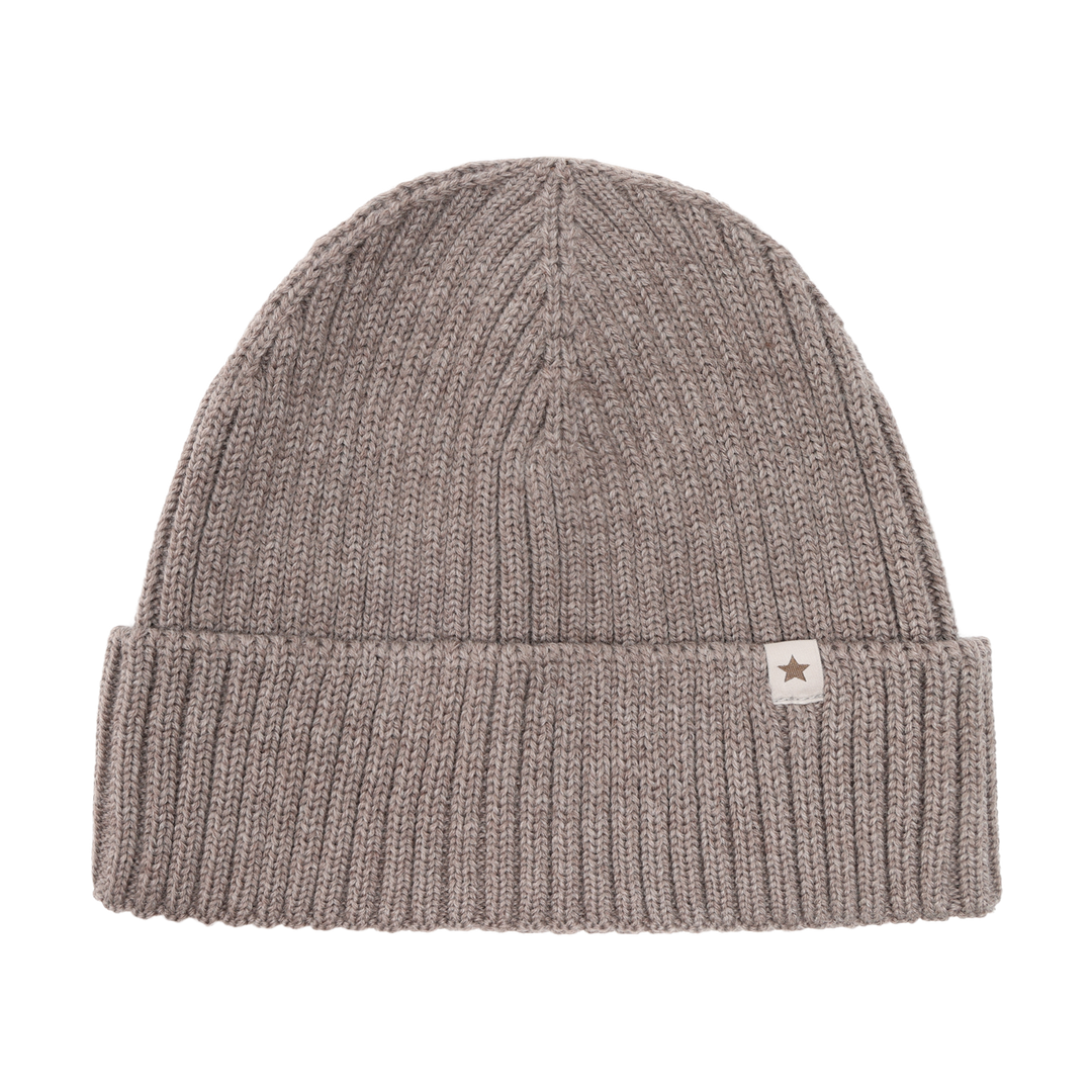 Beanie Wool Knit  Cinder Melange