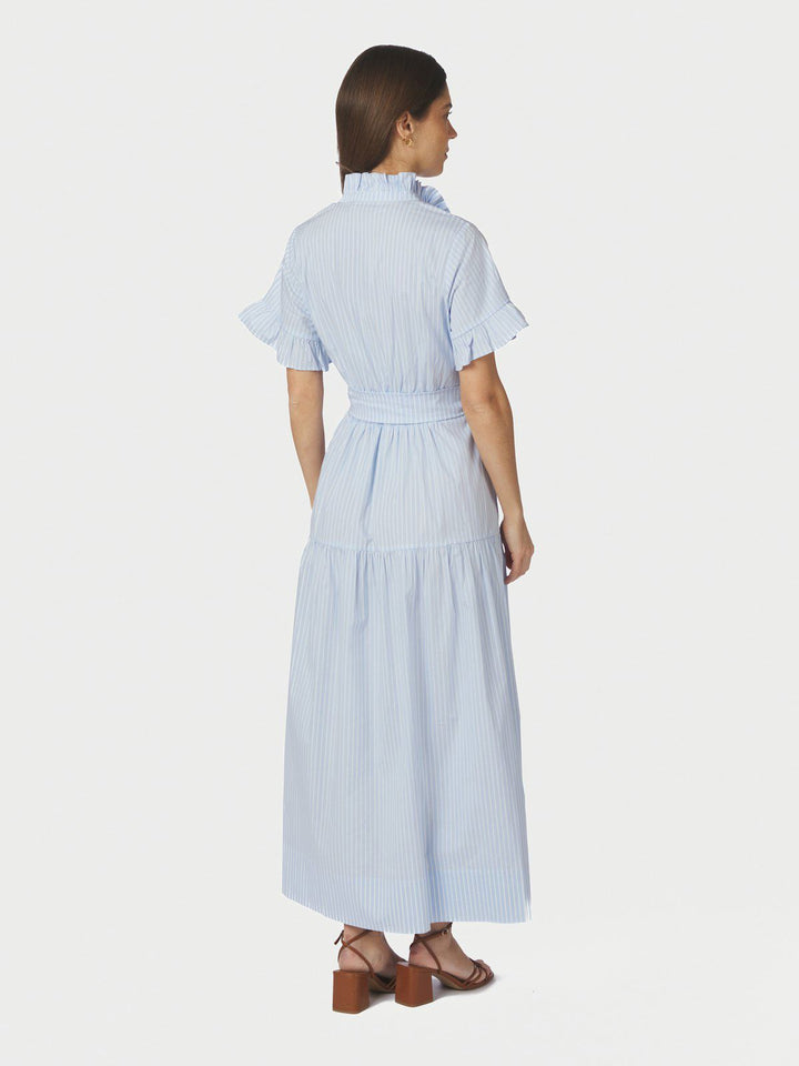 Nellie Soft Stripe Dress  Light Blue