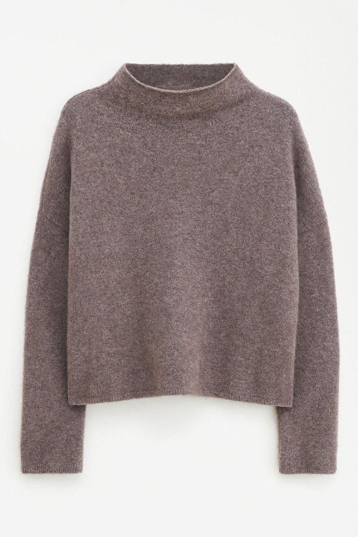 mika yak funnelneck sweater  Dark Taupe Melange