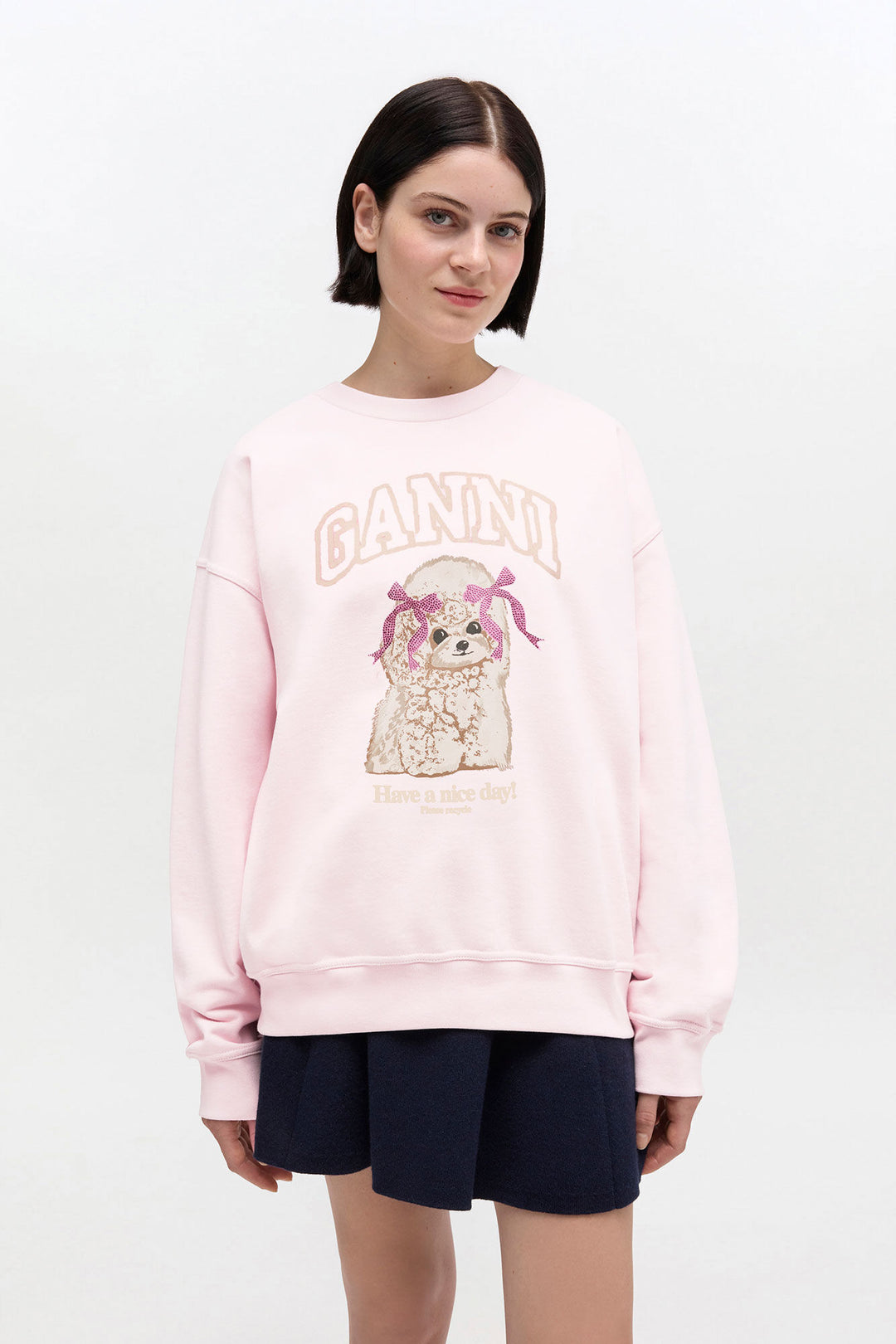Isoli crewneck Printed Puddle  Chalk Pink
