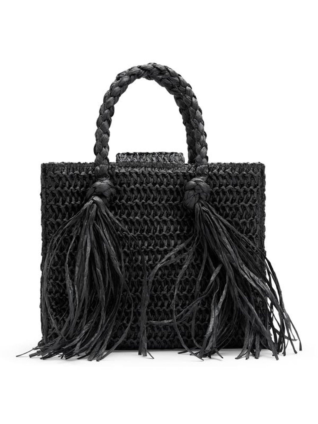 Sigrid Straw Bag  Black