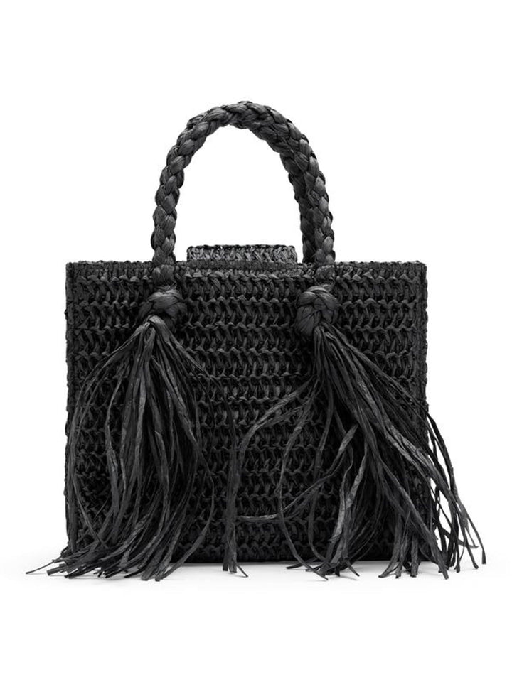 Sigrid Straw Bag  Black