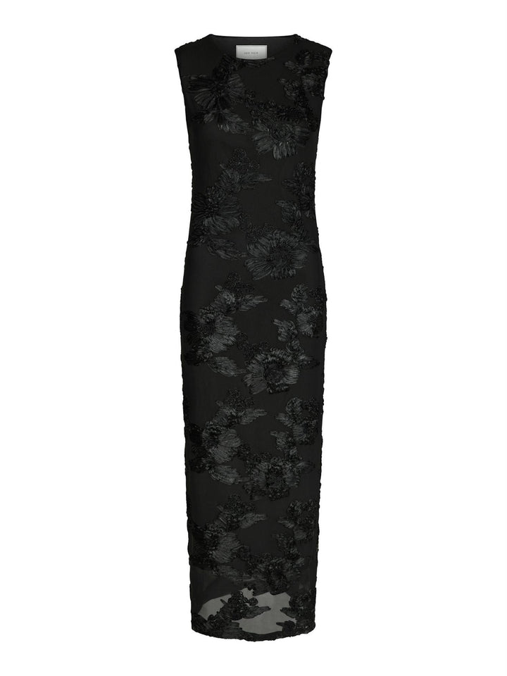 TIRANNA BIG FLOWER MESH DRESS  Black