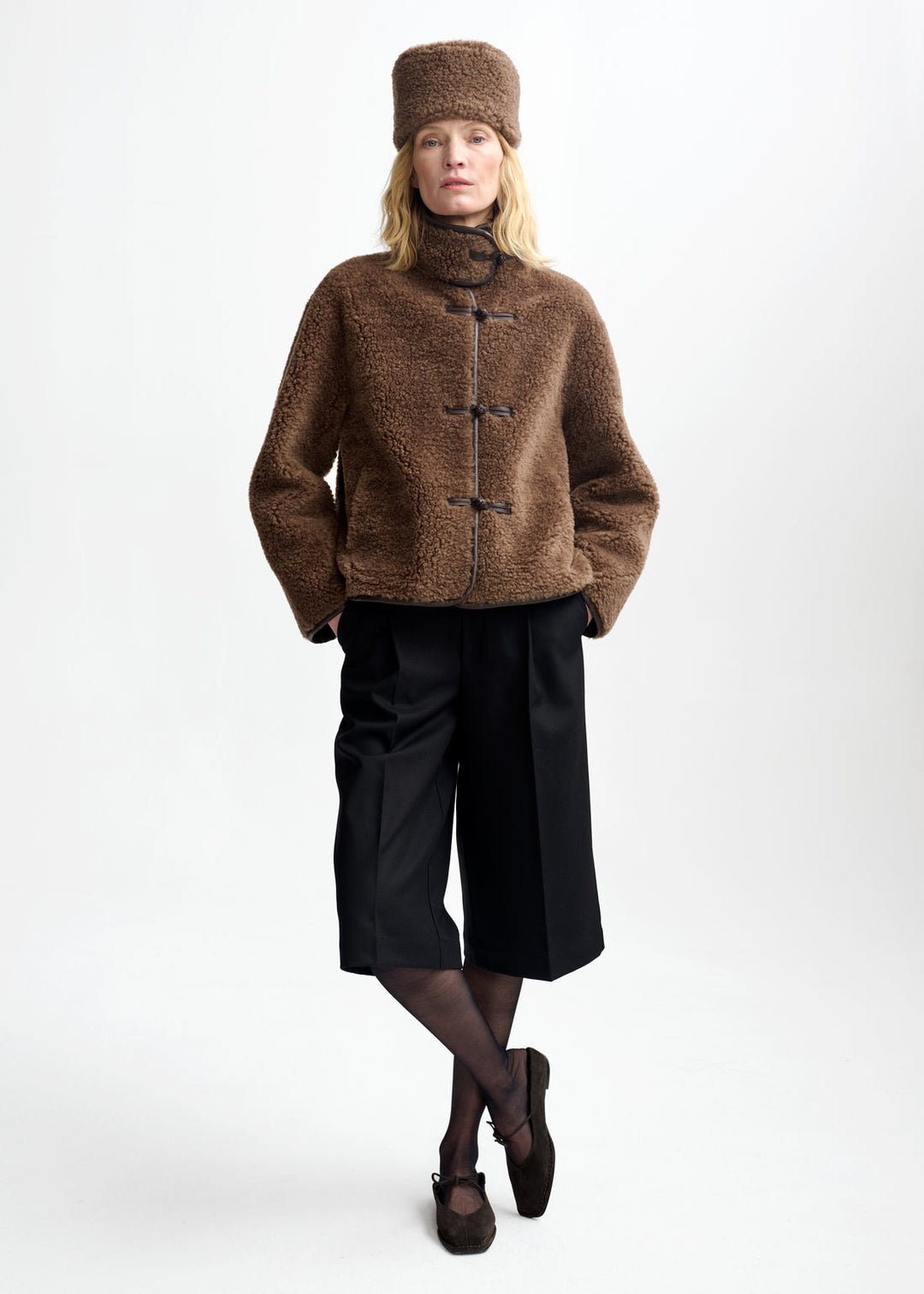 Zola lamb fur jacket  Cappucino