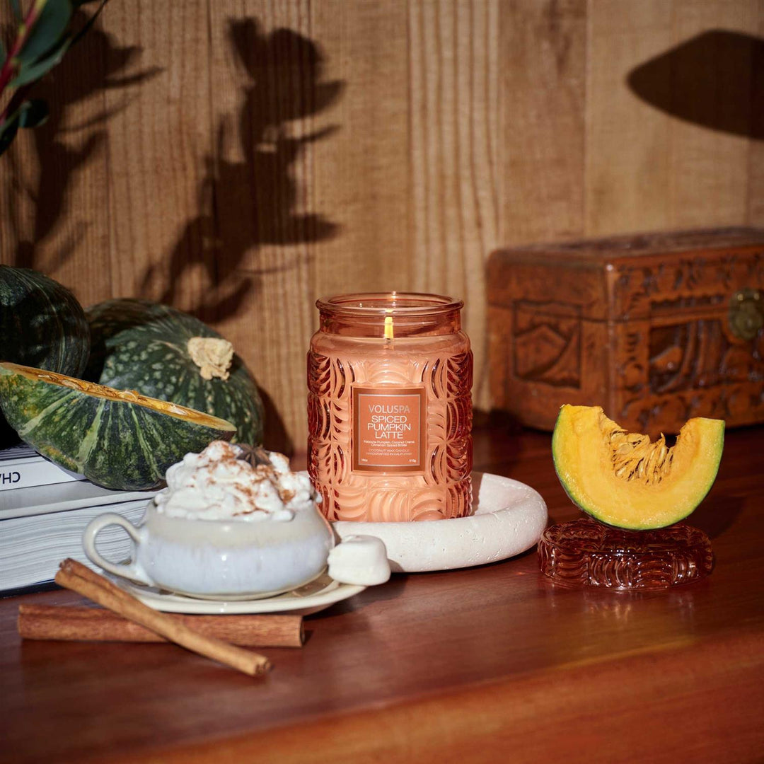 LARGE GLASS JAR  Spiced Pumpkin Latte