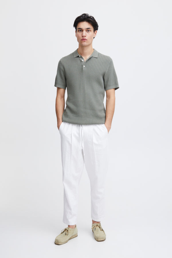 HAKAN linen mix pants  Bright White