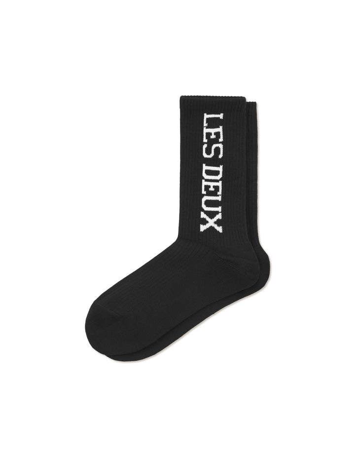 Les Deux Vertigo Rib Socks KIDS  Black