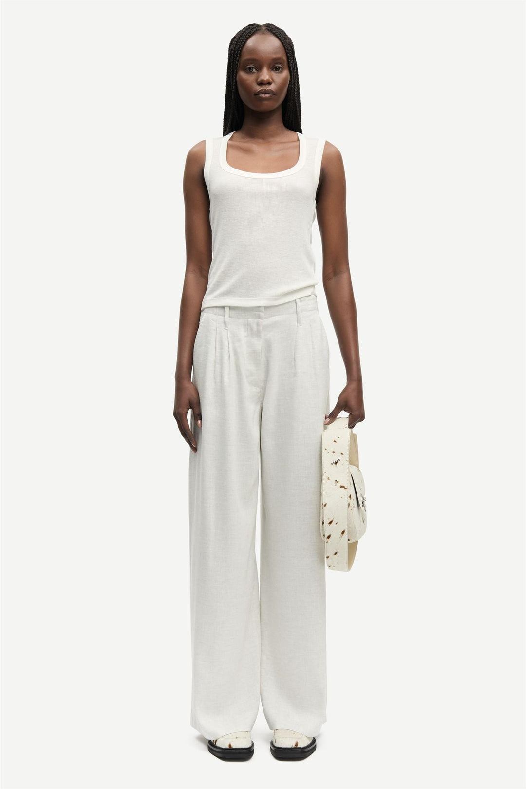 Saiben Trousers  Light Grey Mel.