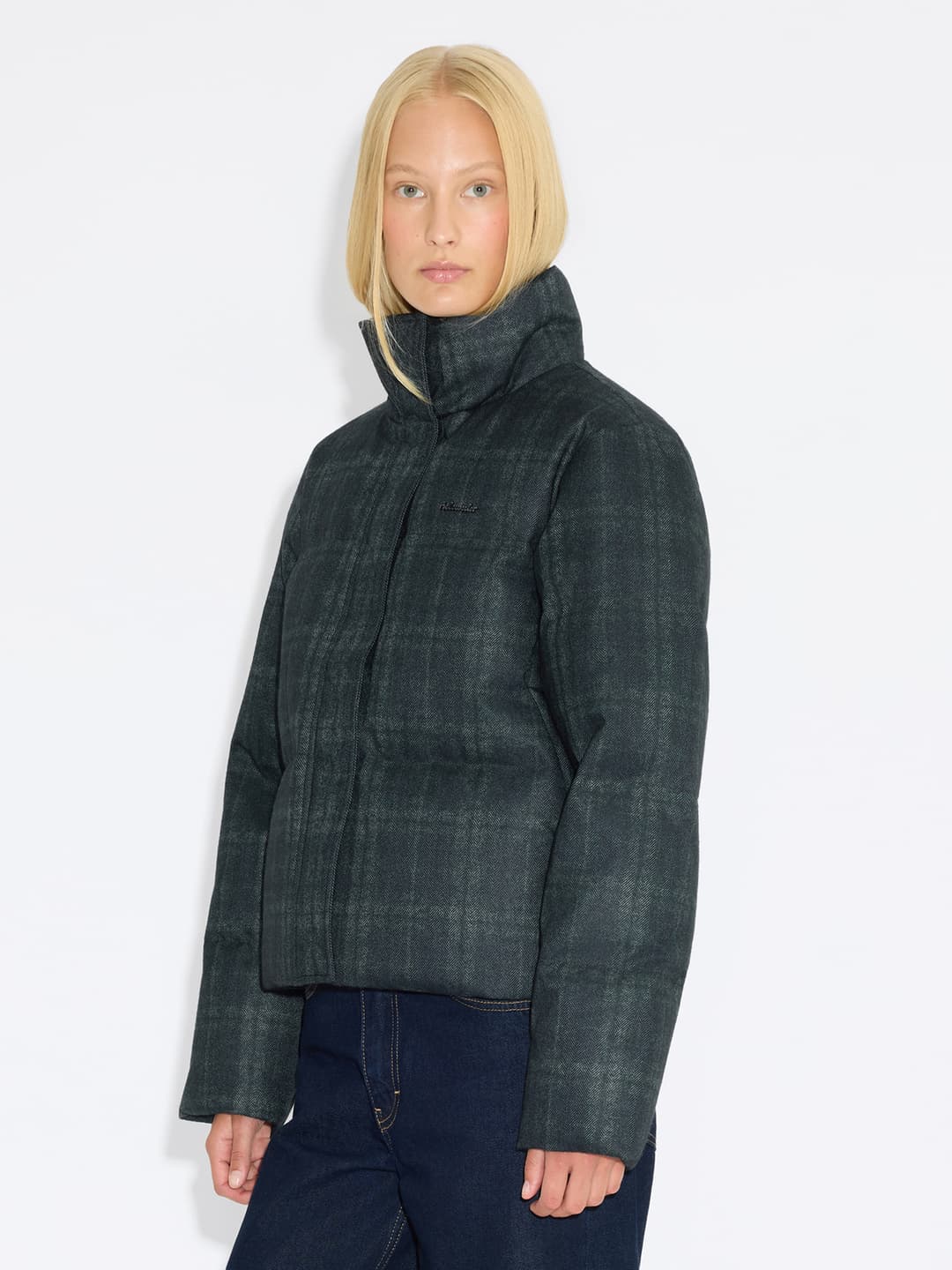 Selma Heritage Down Jacket  Blue Check