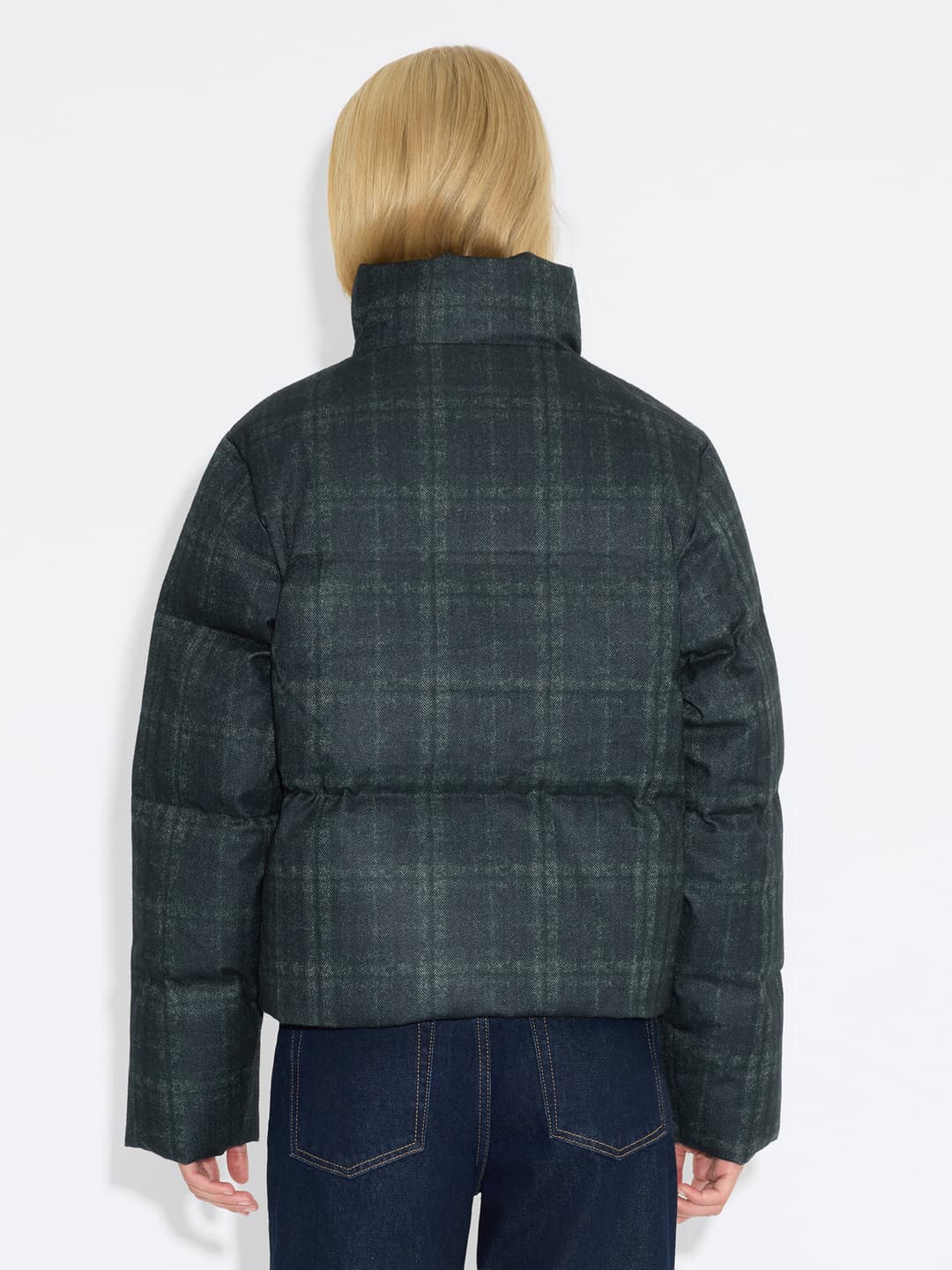 Selma Heritage Down Jacket  Blue Check