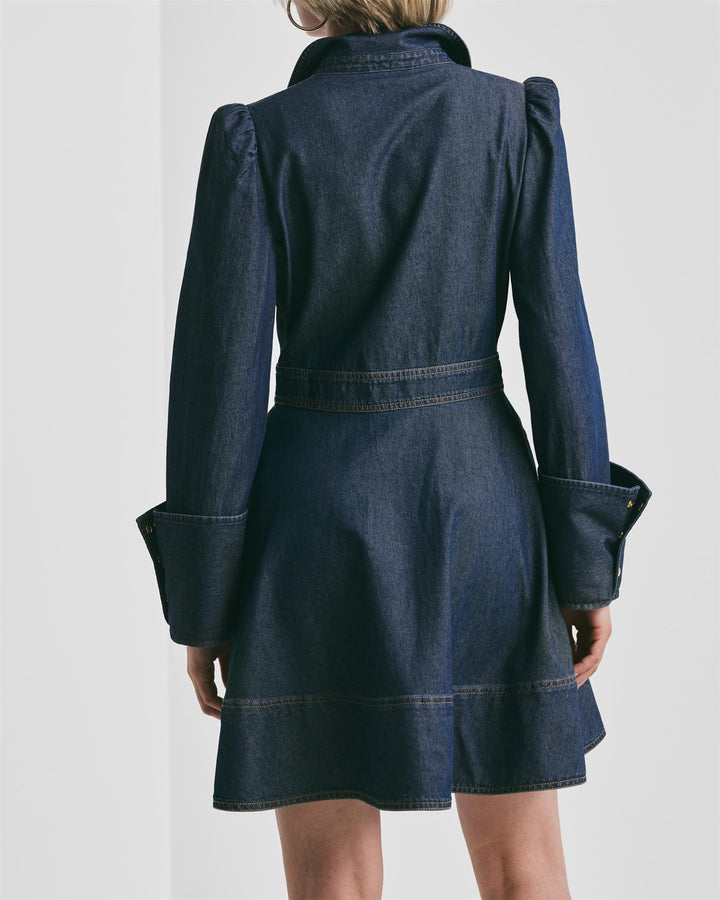 Denim Mini Dress  Dark Blue
