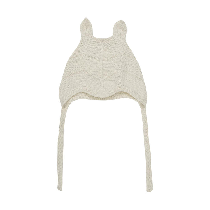 Bonnet Ears Alpaca Wool Knit  Off-White