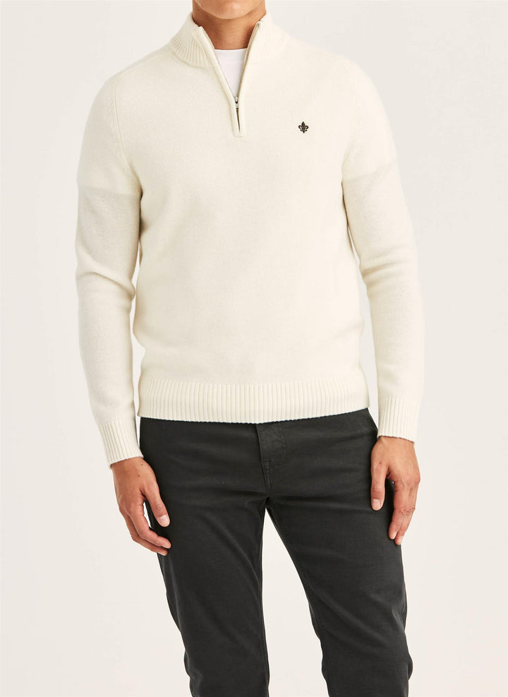 Hertford Half Zip  Off White