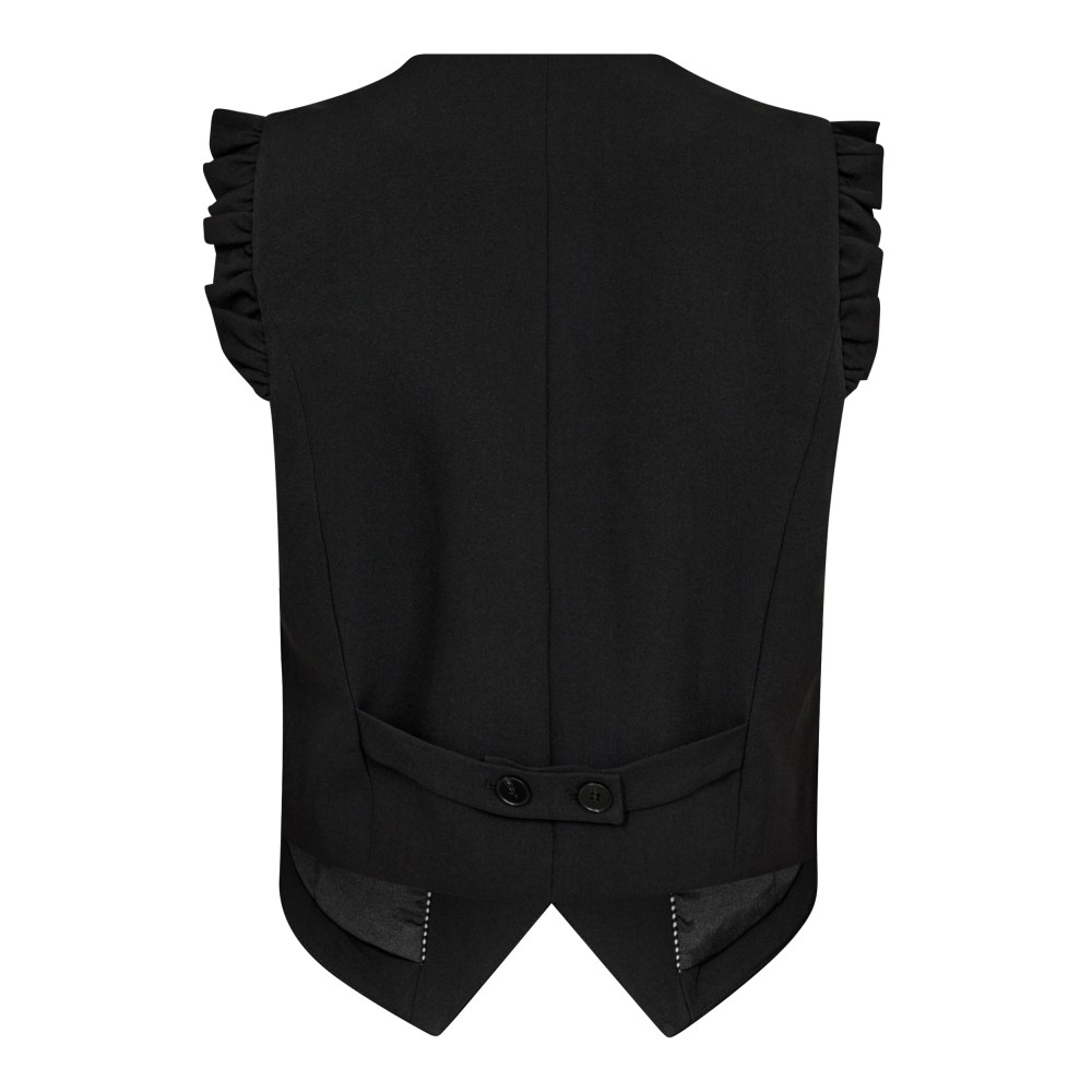 LianeCC Frill Tailor Vest  Black