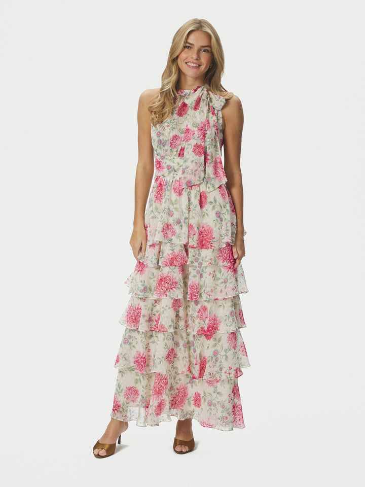 Marli Big Flower Dress  Creme