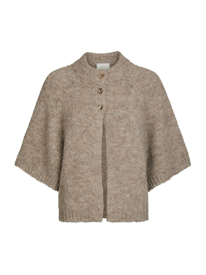 BENUTA FLUFFY KNIT CARDIGAN  Beige Melange