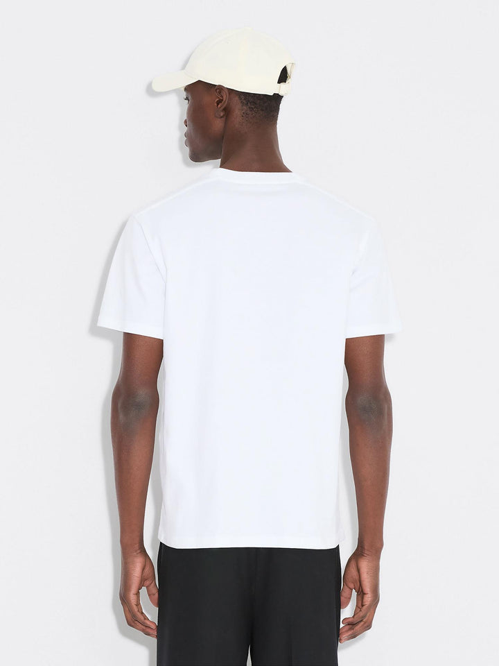 Tucker Embroidery Tee  White