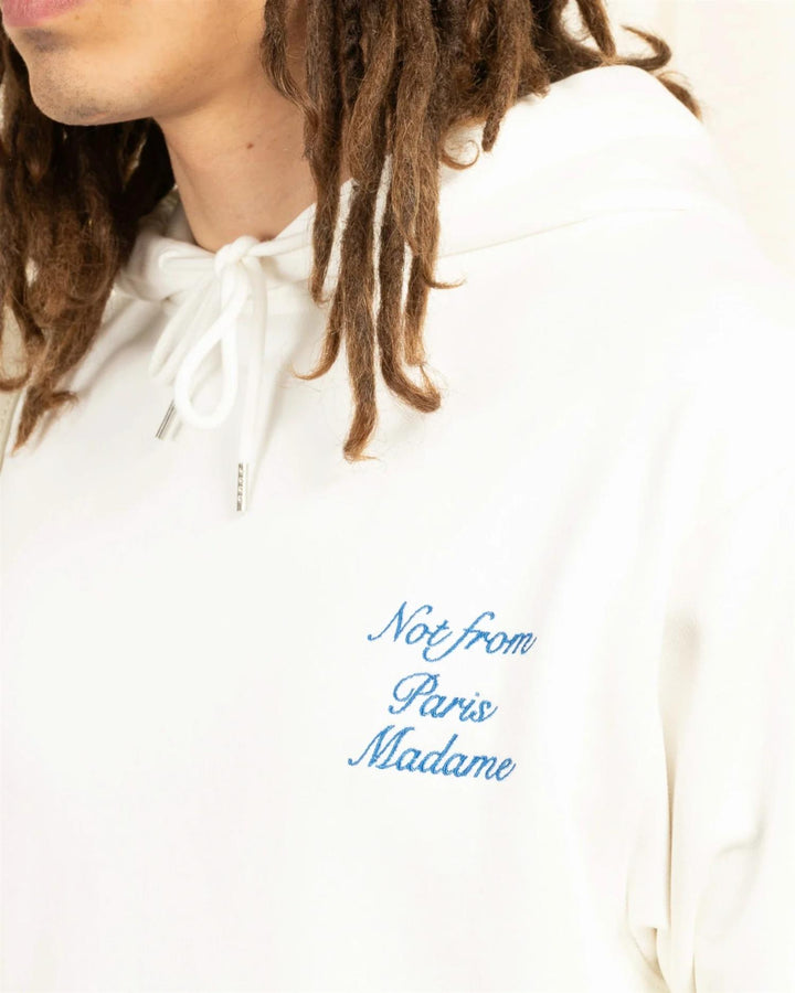 Le Hoodie Slogan Cursive  Off White