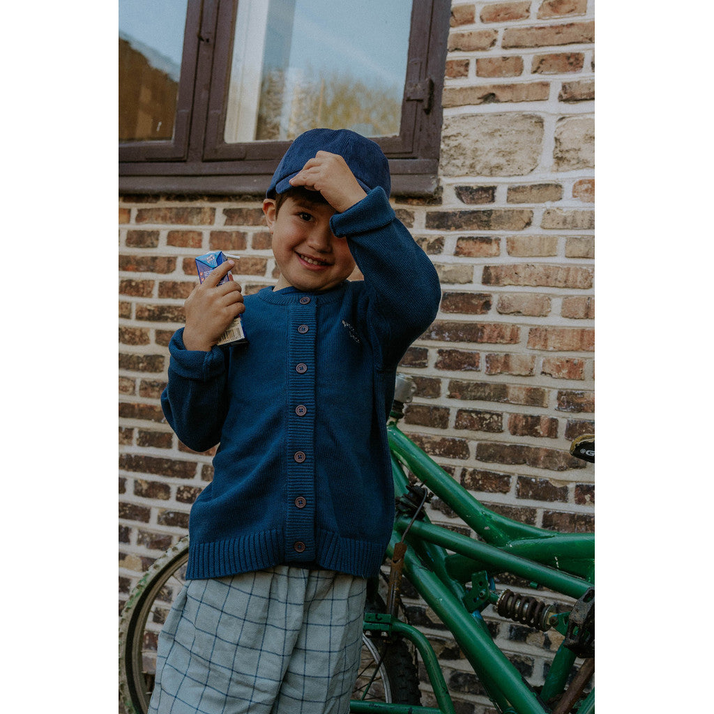 MAHDI KNIT CARDIGAN  Insignia Blue