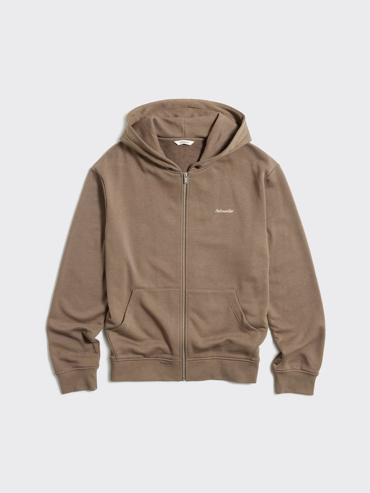 M Regular Light Zip Hoodie  Taupe