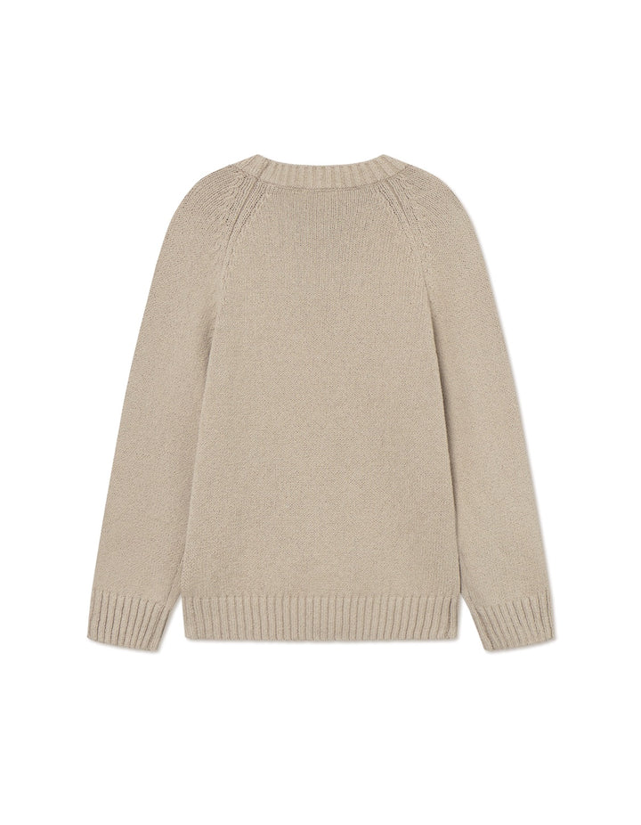 Brad Roundneck Knit KIDS  Dark Sand