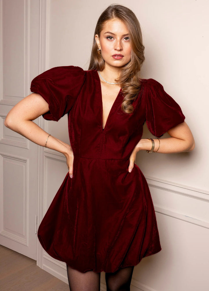 Blake Dress Velvet Bordeaux  Velvet Bordeaux