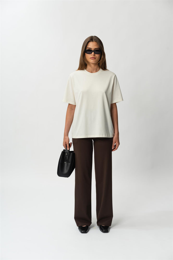 ASANA RELAXED STRAIGHT PANT  Dark Brown
