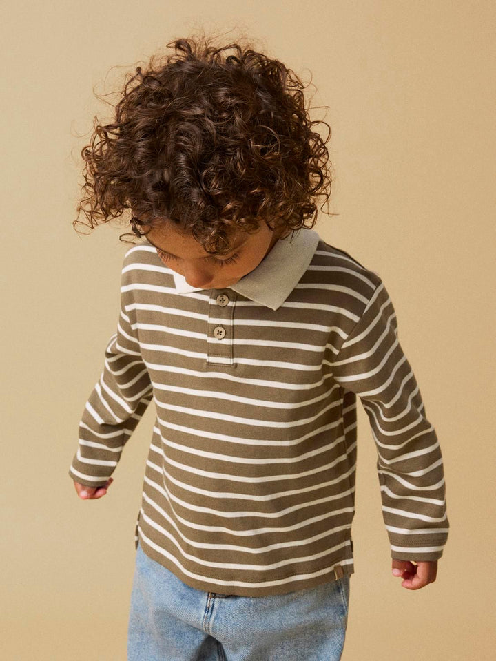 limia Ls Loose Polo Top  Lysebrun