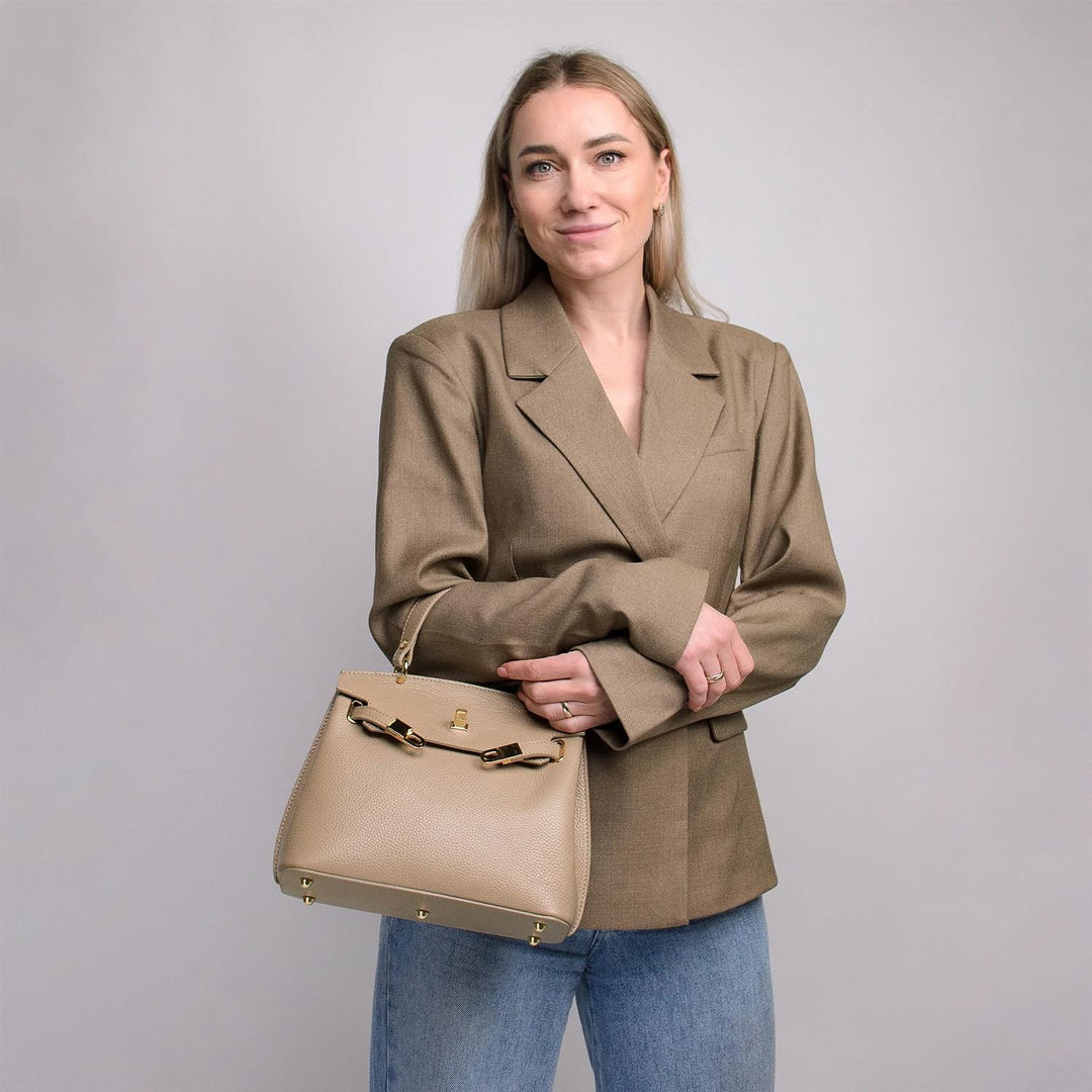 RIVOLI LEATHER  Light Taupe