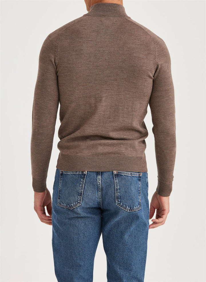 Merino John Zip  Brown