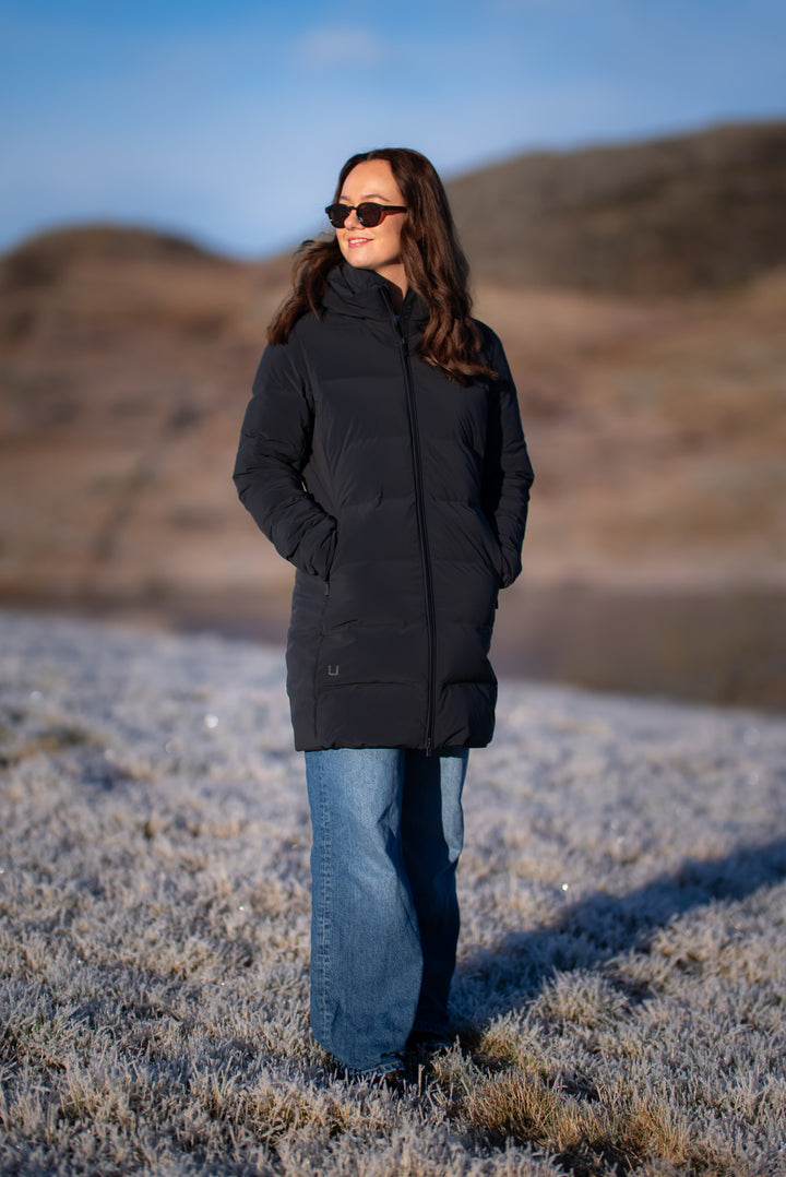 W Enigma Parka Down Collar  Black