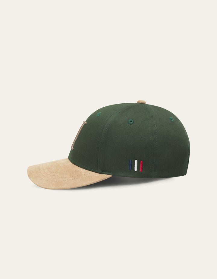 Baseball Cap Contrast Suede II  Dark Chive Green/Warm Sand