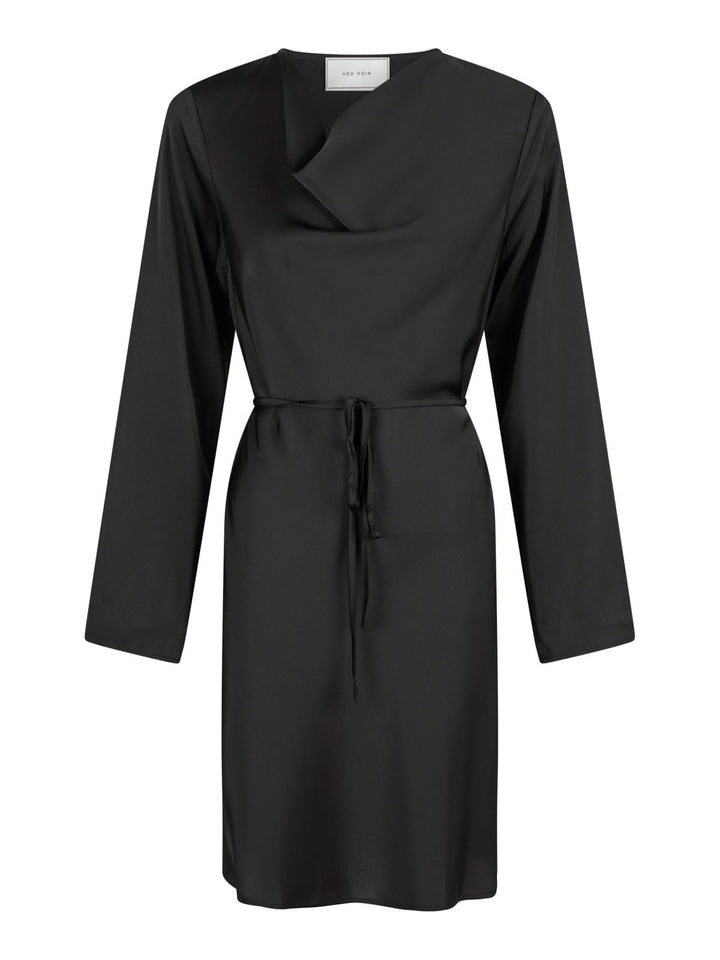 Vega Soft Satin Dress  Black