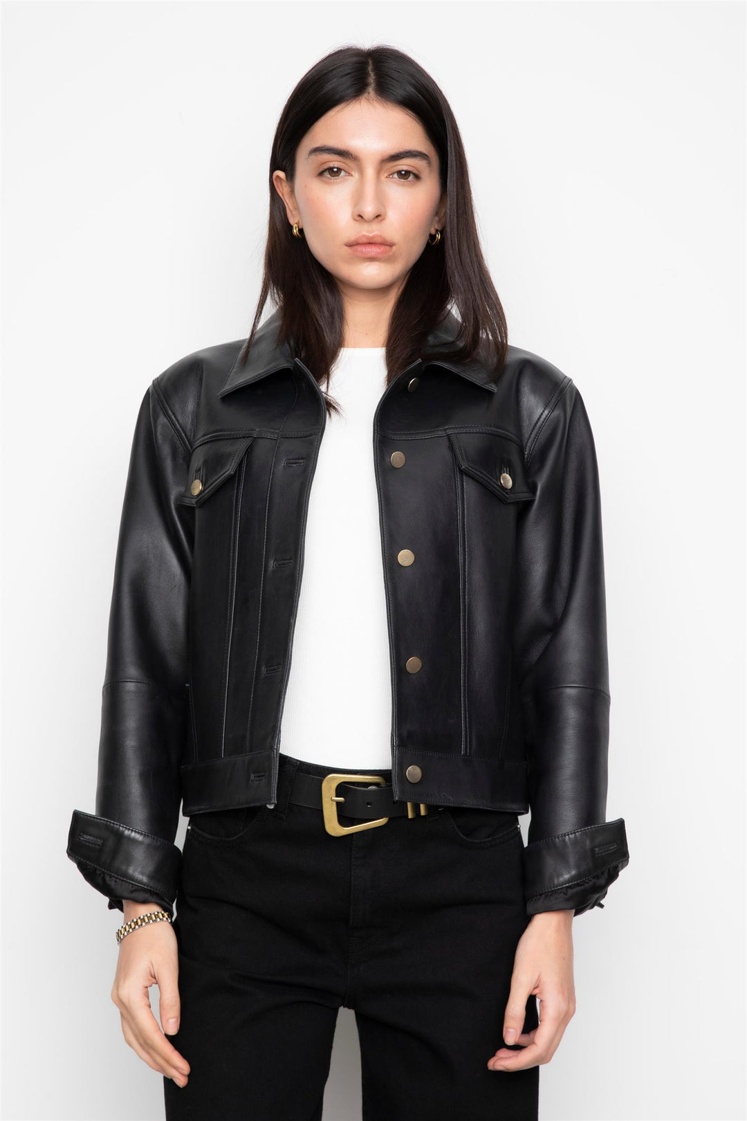 Leslie leather jacket  Black