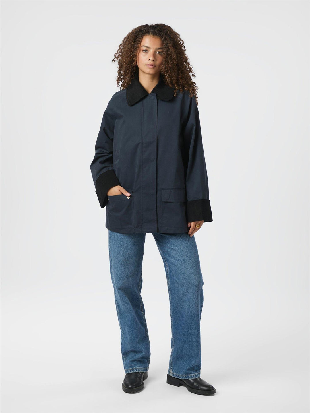 Anastacia Cord Jacket  Navy