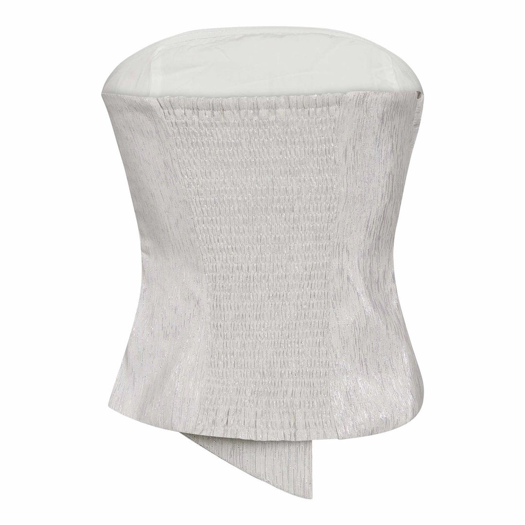 BiaCC Knot Tube Top  Silver
