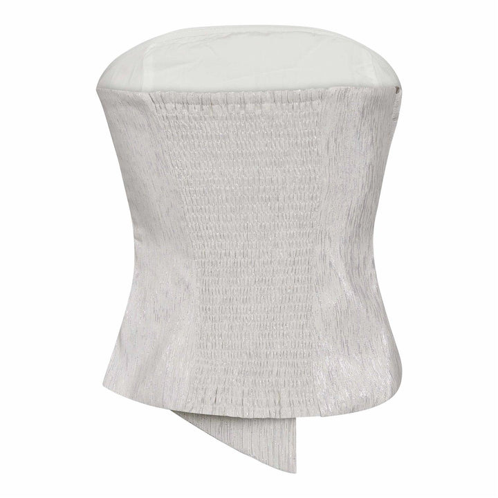 BiaCC Knot Tube Top  Silver