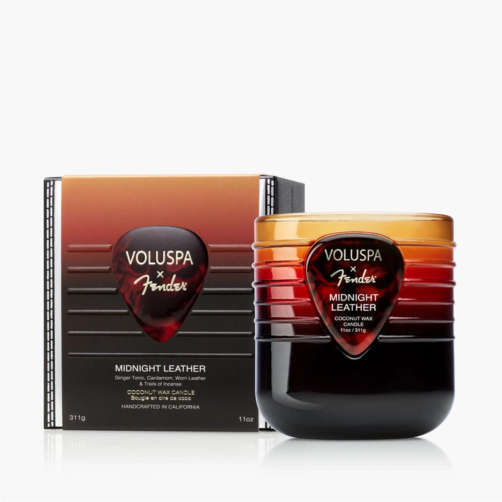 MIDNIGHT LEATHER BOXED CANDLE  Midninght Leather