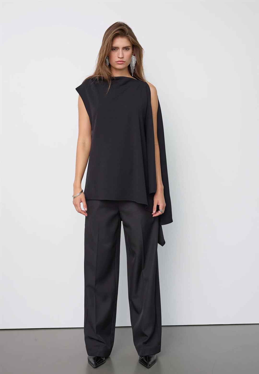 FalconCC Drape Top Black
