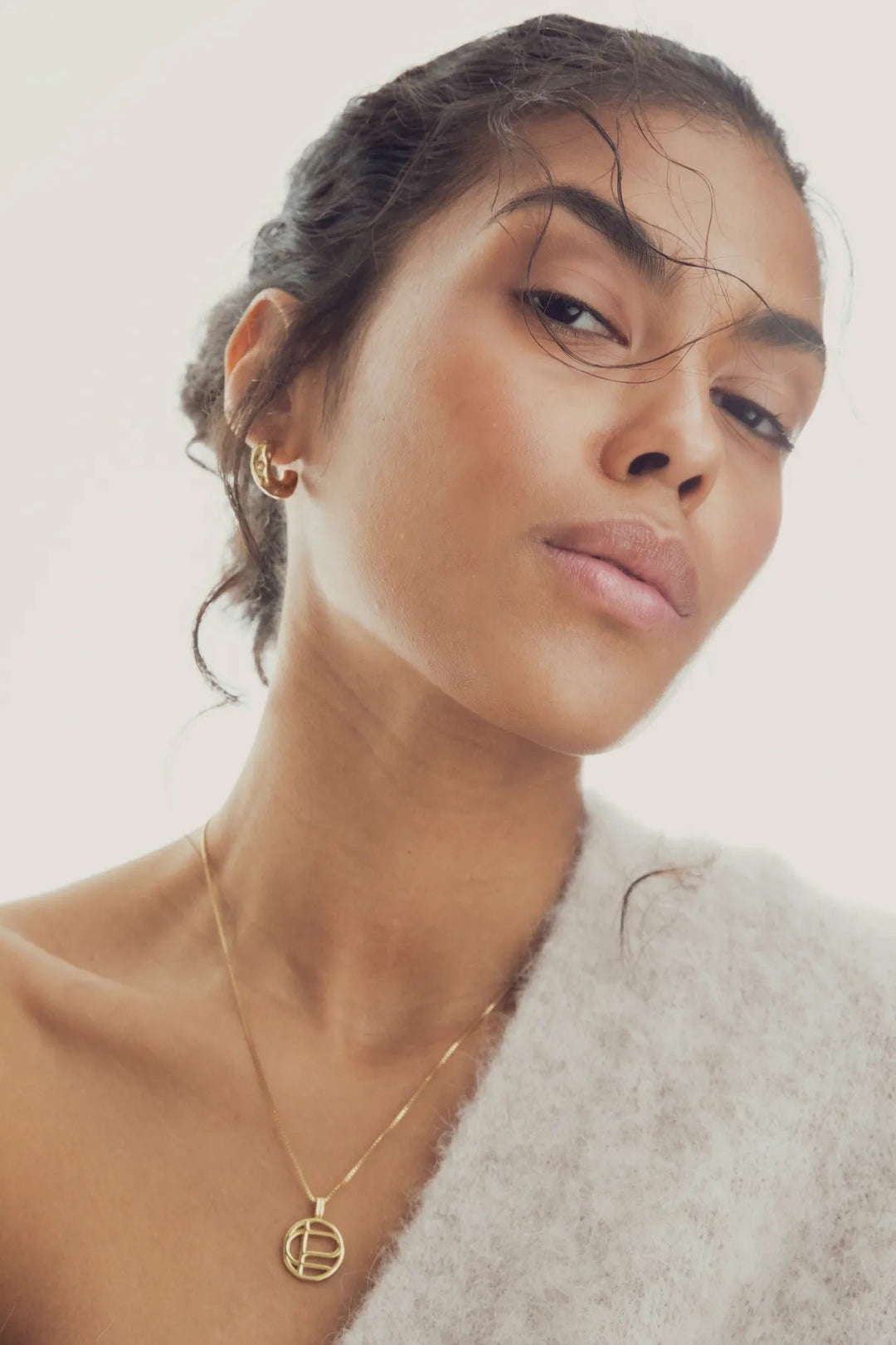 The Monogram Pendant  Gold