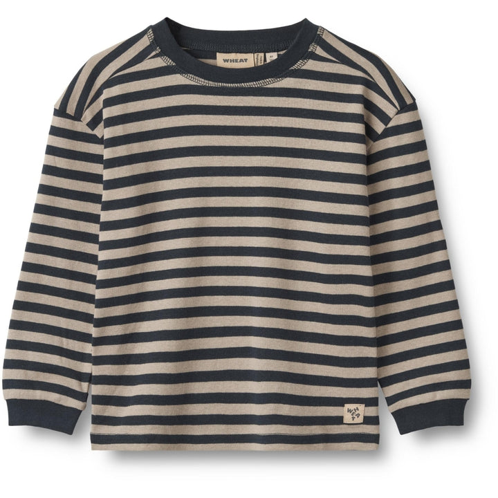 T-Shirt L/S Frans  Navy Stripe