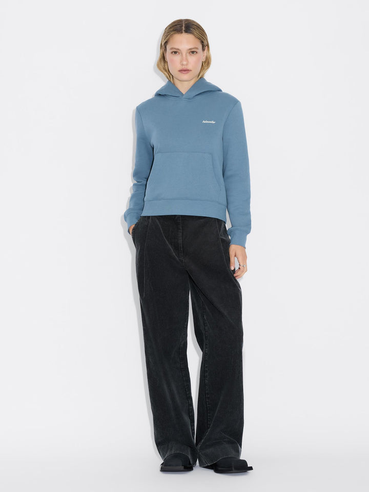 W Regular Hoodie  Blue