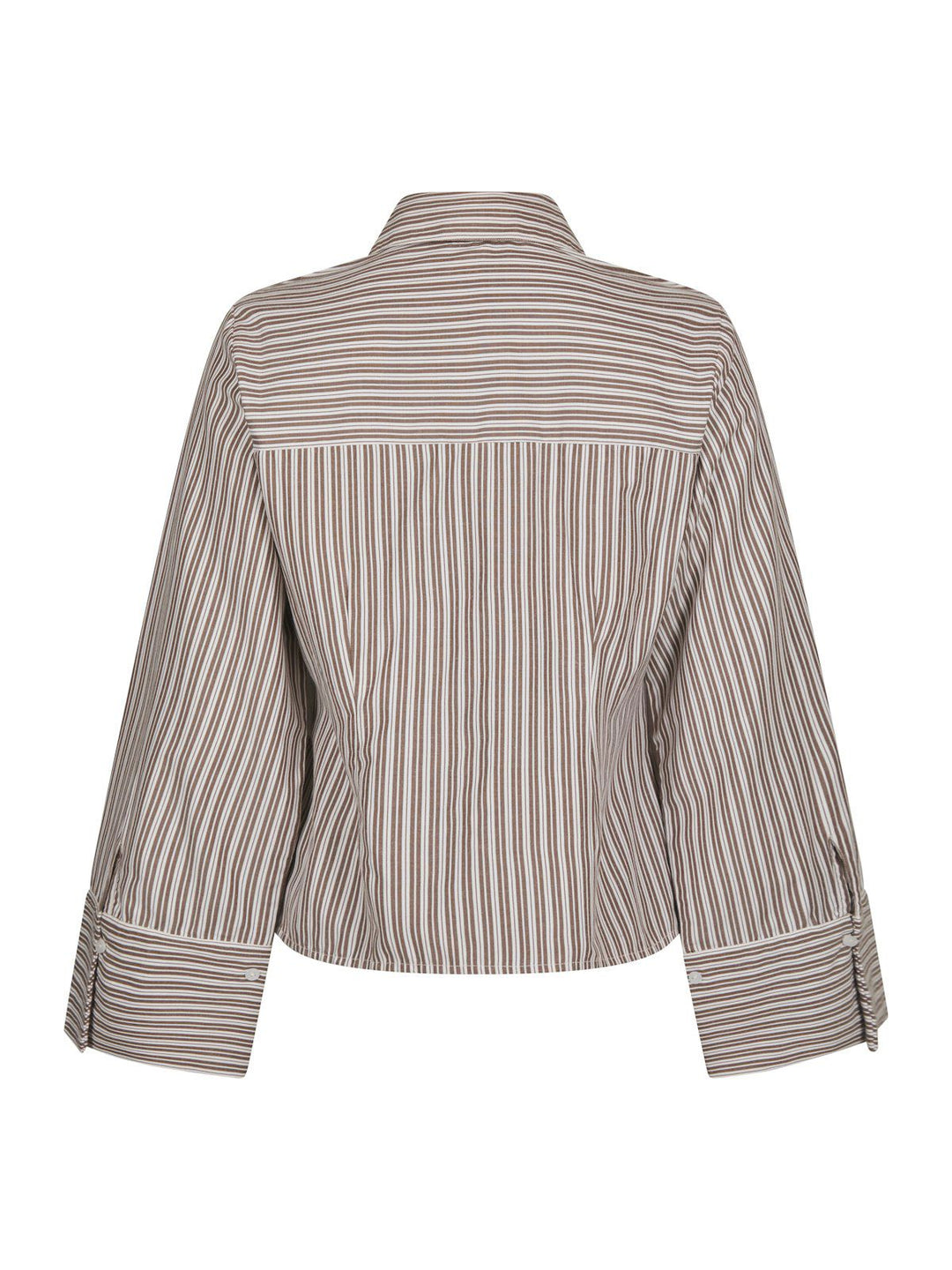 Rosa Double Mix Stripe Shirt Dusty Brown