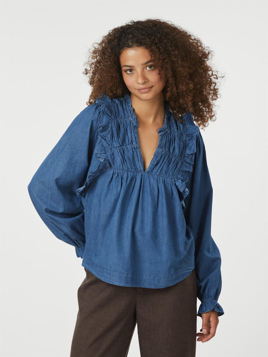 Janis Denim Blouse  Blue